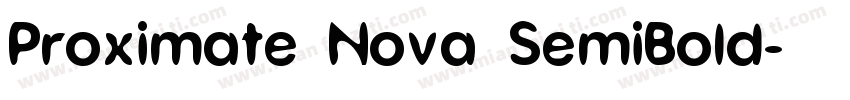 Proximate Nova SemiBold字体转换